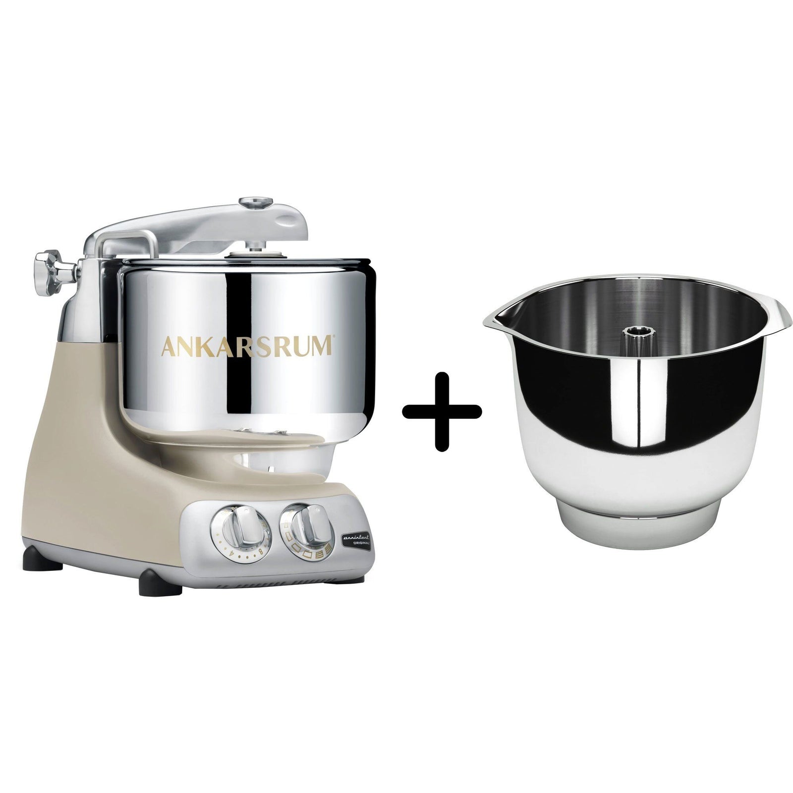 Ankarsrum Ankarsrum AKM 6230 køkkenmaskine + Assistent Original piskeskål, harmony beige – billede i brug (Røremaskiner)
