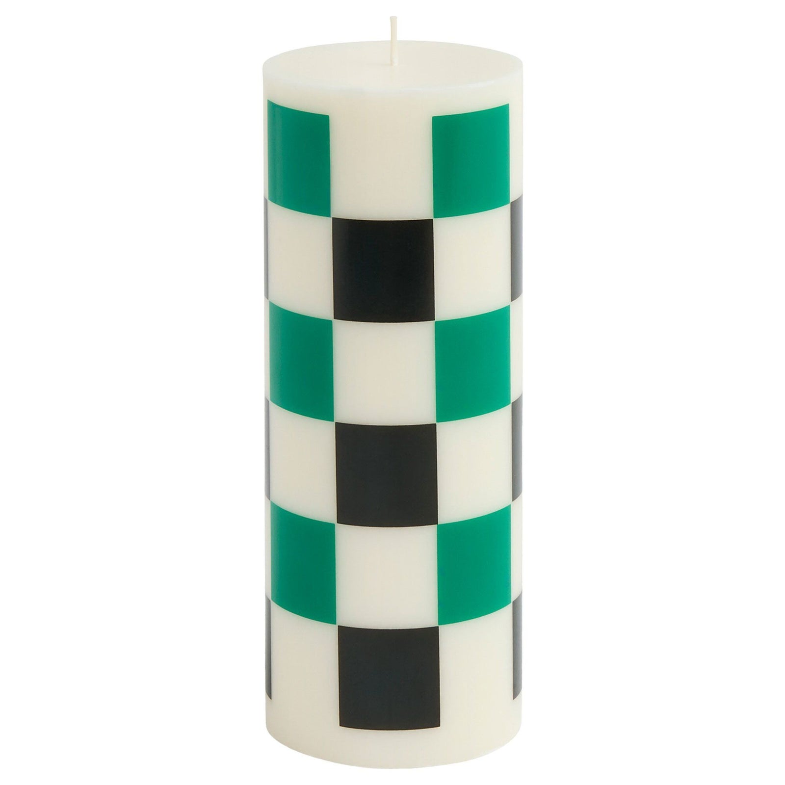 Hay Hay Column lys medium, white green/black check ❤ produktfoto (Lys)