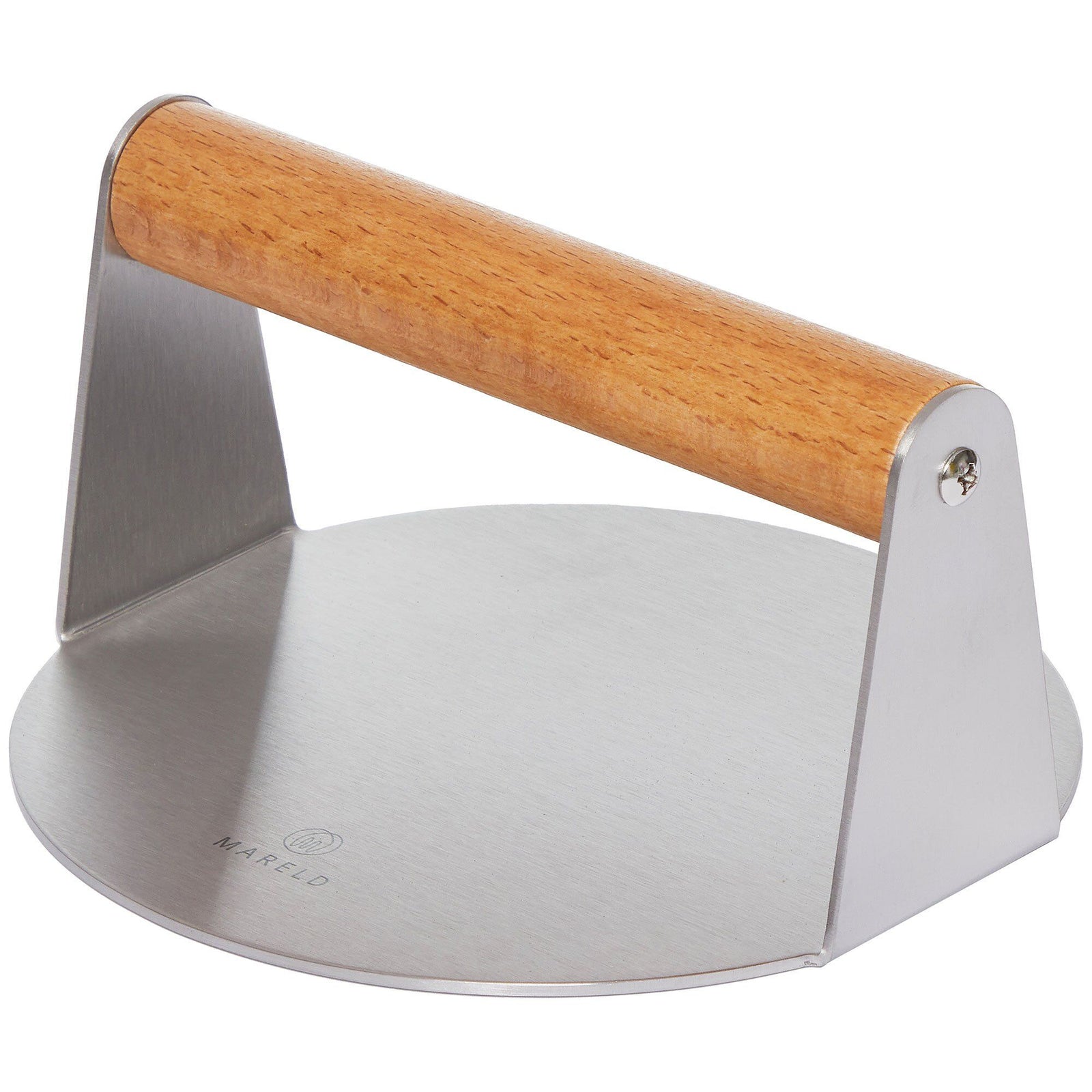 Mareld Mareld Burgerpresser 15 cm, rustfrit stål – billede i brug (Grilltilbehør)