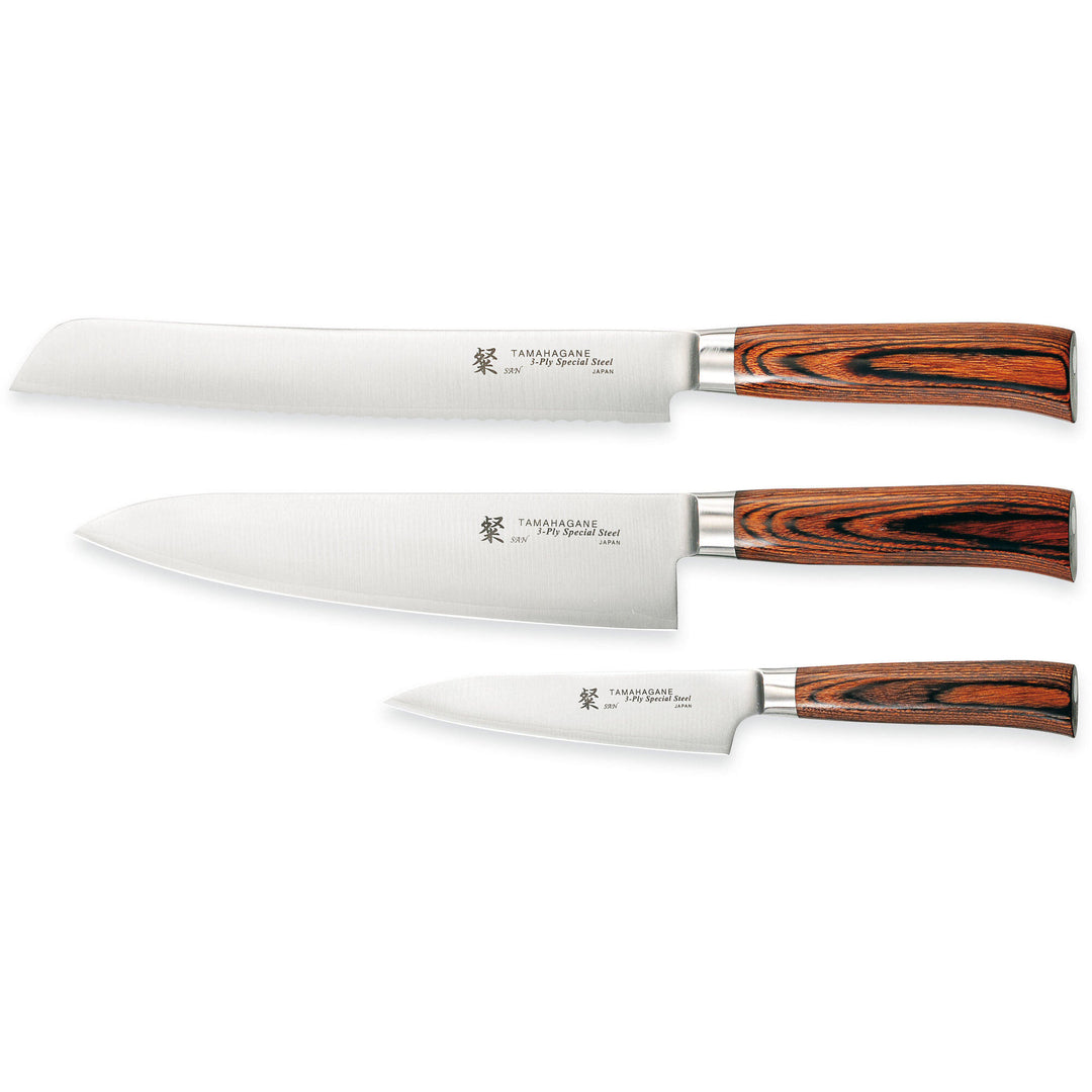 Tamahagane Tamahagane SAN Knivsæt 3 dele SN-1105, SN-1108 & SN-1118 – produktfoto (Knivsæt)