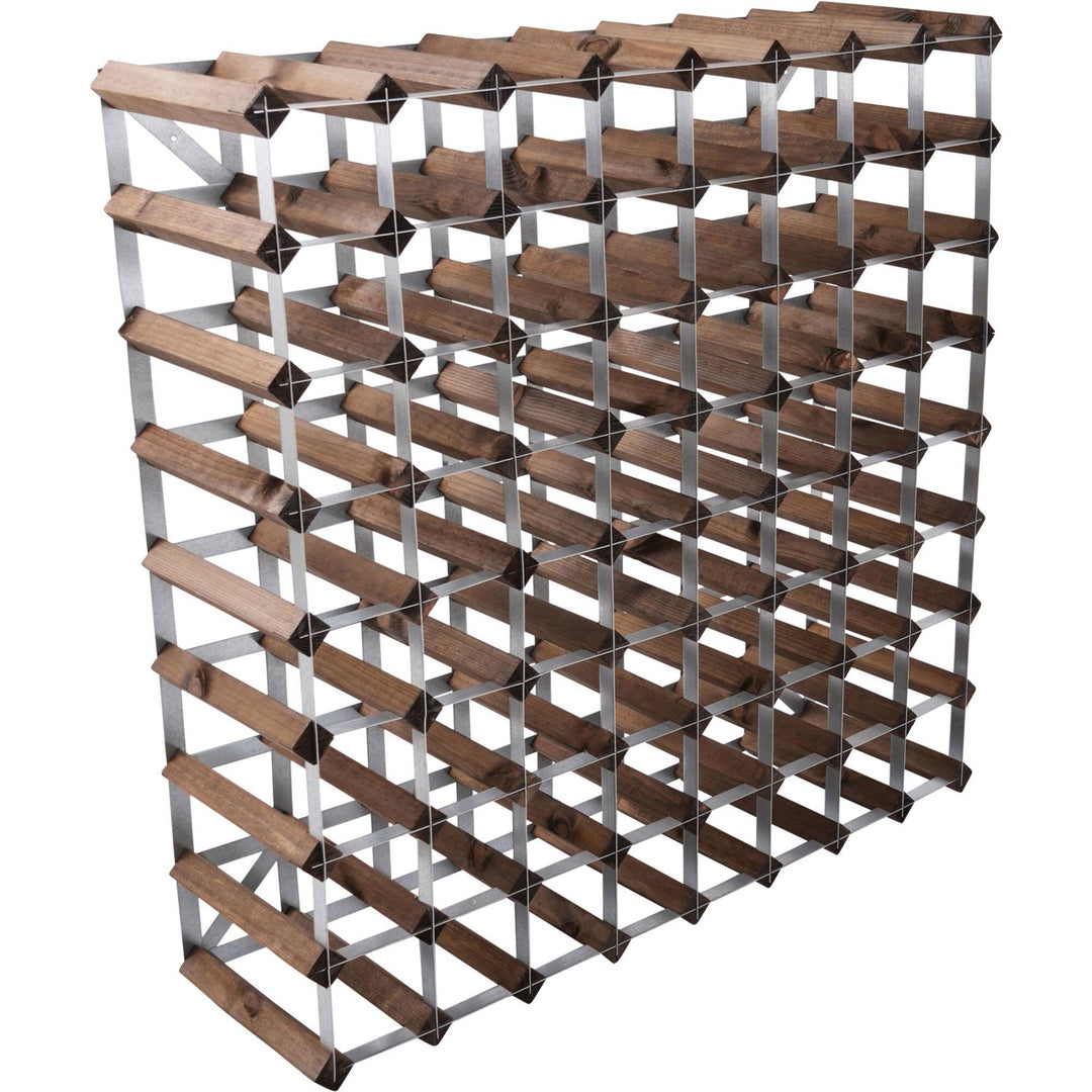 Traditional wine rack Traditional wine rack Vinreol Saml-Selv Mørk Eg 72 flasker ❤ frontbillede (Vinstativ)
