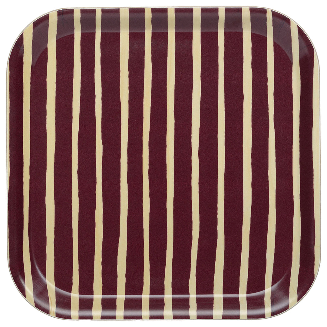 Marimekko Marimekko Piccolo Bakke 20 20 cm, birk/vinrød – produktbillede (Bakke)