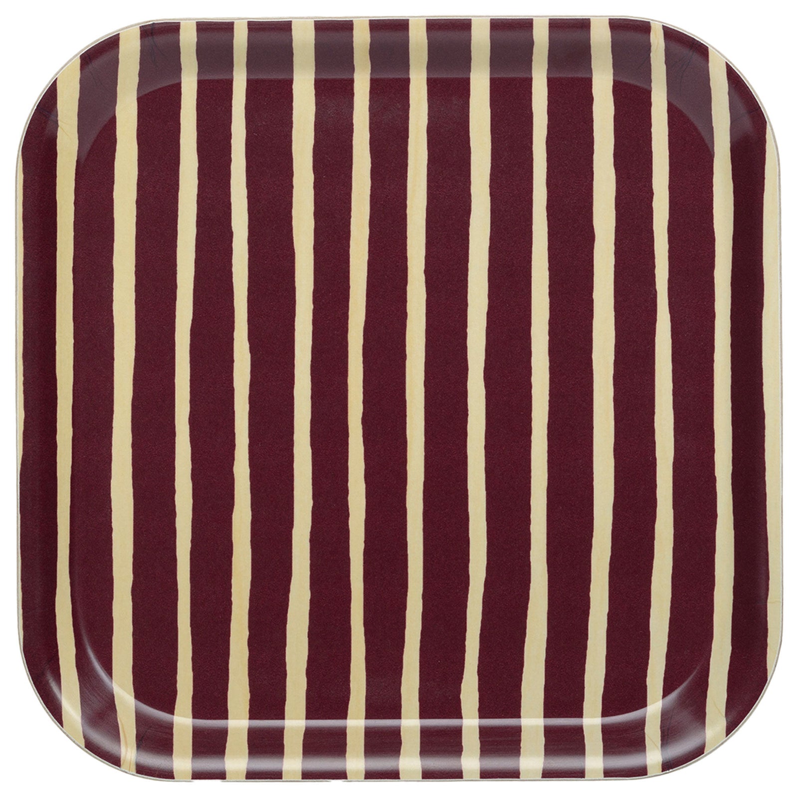 Marimekko Marimekko Piccolo Bakke 20 20 cm, birk/vinrød – produktbillede (Bakke)