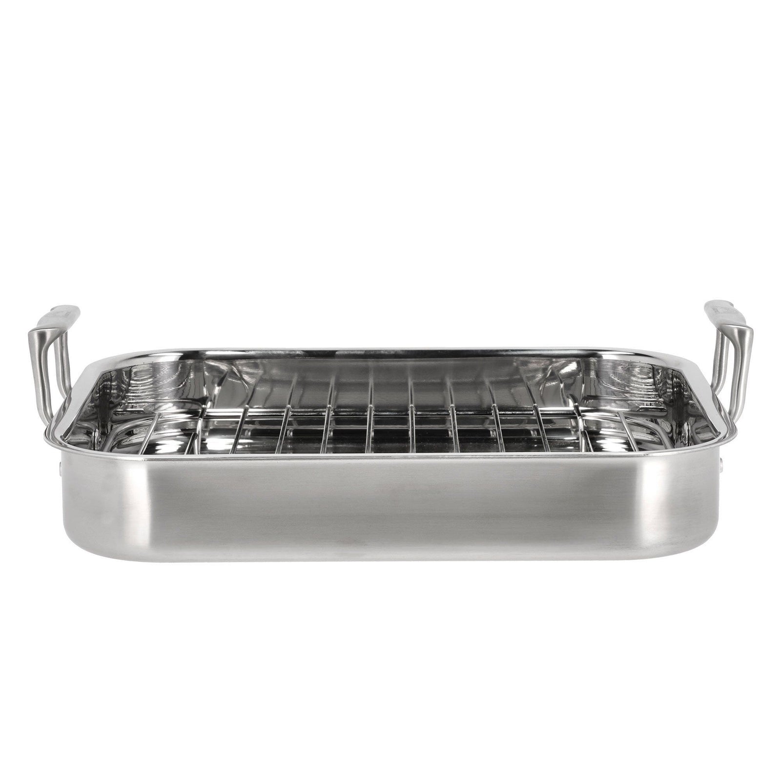 Pillivuyt Pillivuyt Somme bradepande med rist 32 x 26,5 x 5,5 cm, rustfrit stål ❤ produktfoto (Bagplade)