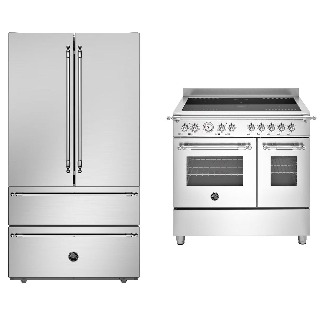 Bertazzoni Bertazzoni Heritage hvidevarepakke 90 cm, rustfrit stål – frontbillede (Køle- /frysekabe)