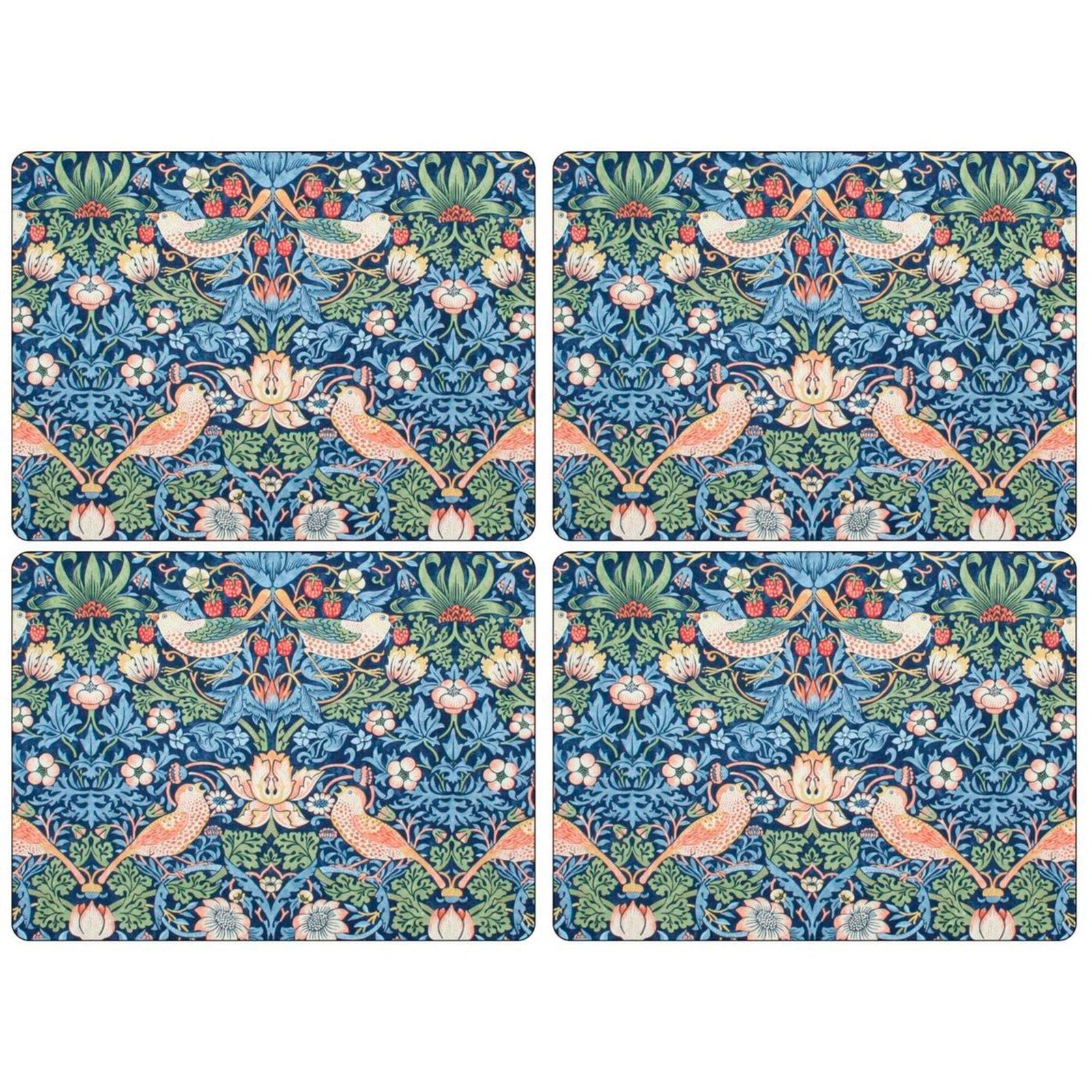 Spode Spode Dækkeservietter Strawberry Thief, blå – frontbillede (Bordskåner)