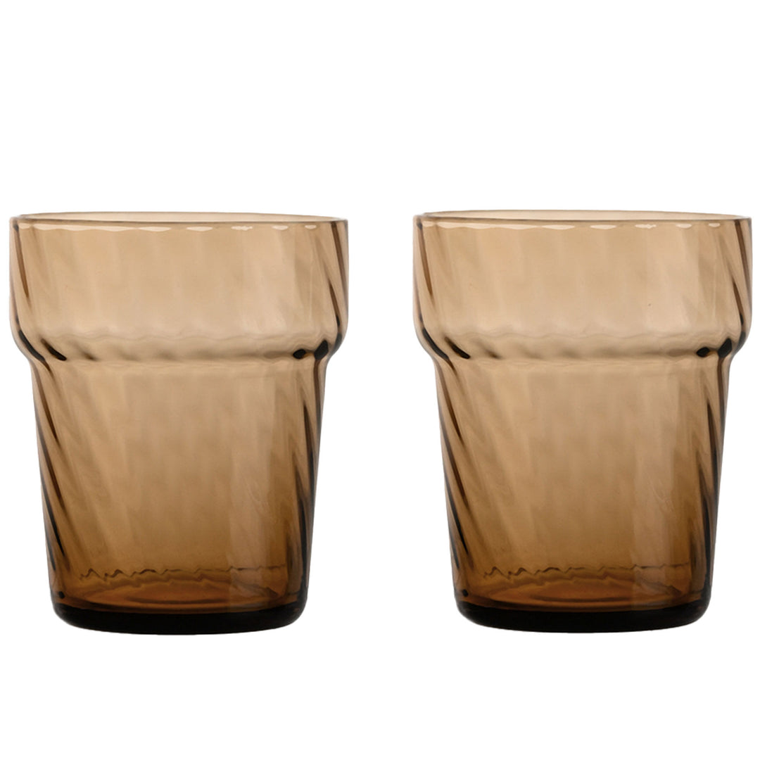 Byon Byon Opacity vandglas 30 cl, brun, 2 stk. ❤ vinkelbillede (Vandglas)