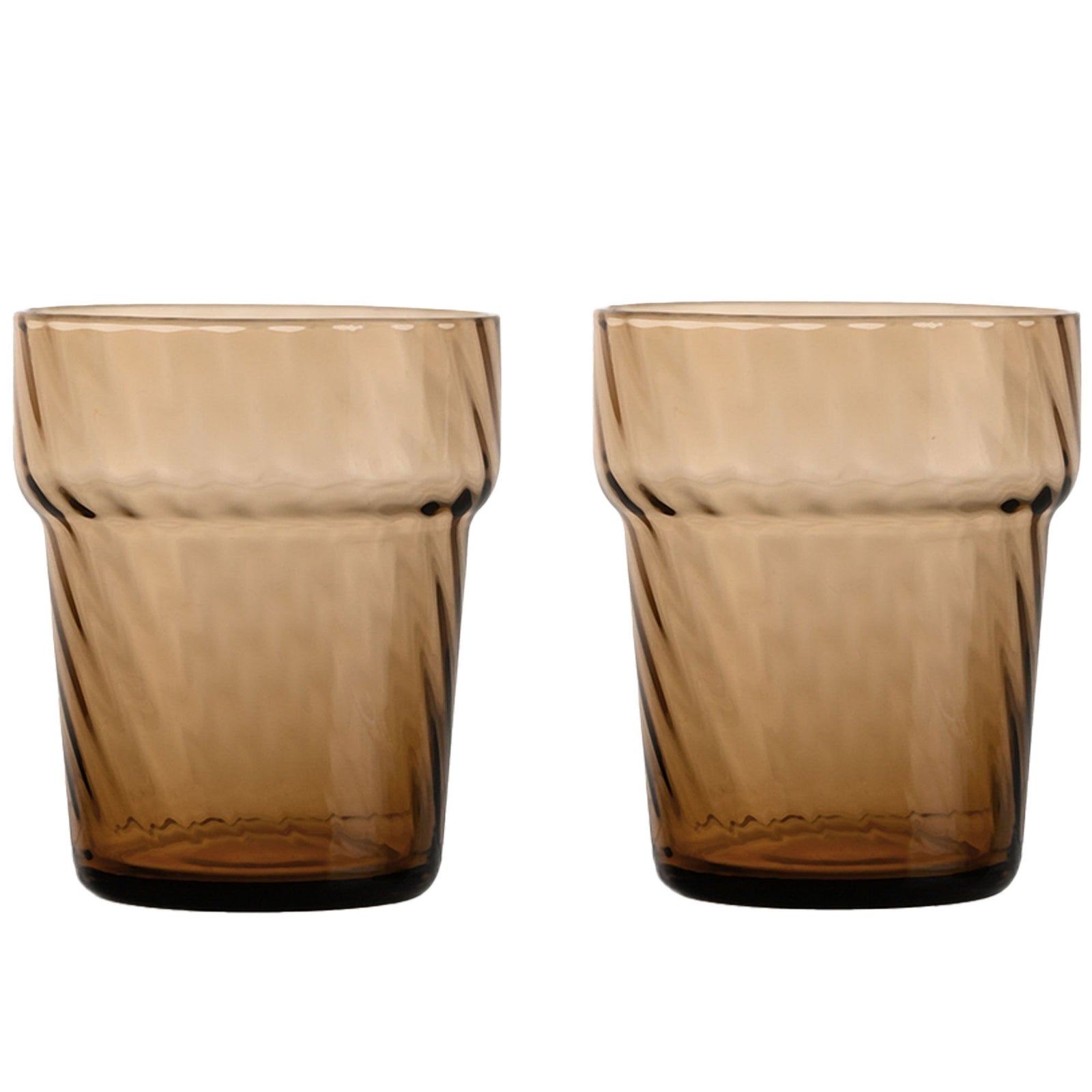 Byon Byon Opacity vandglas 30 cl, brun, 2 stk. ❤ vinkelbillede (Vandglas)