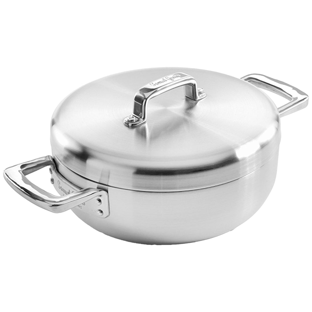 Samuel groves Samuel Groves Serveringspande med låg 24 cm, rustfrit stål – produktbillede (Traktørpande)