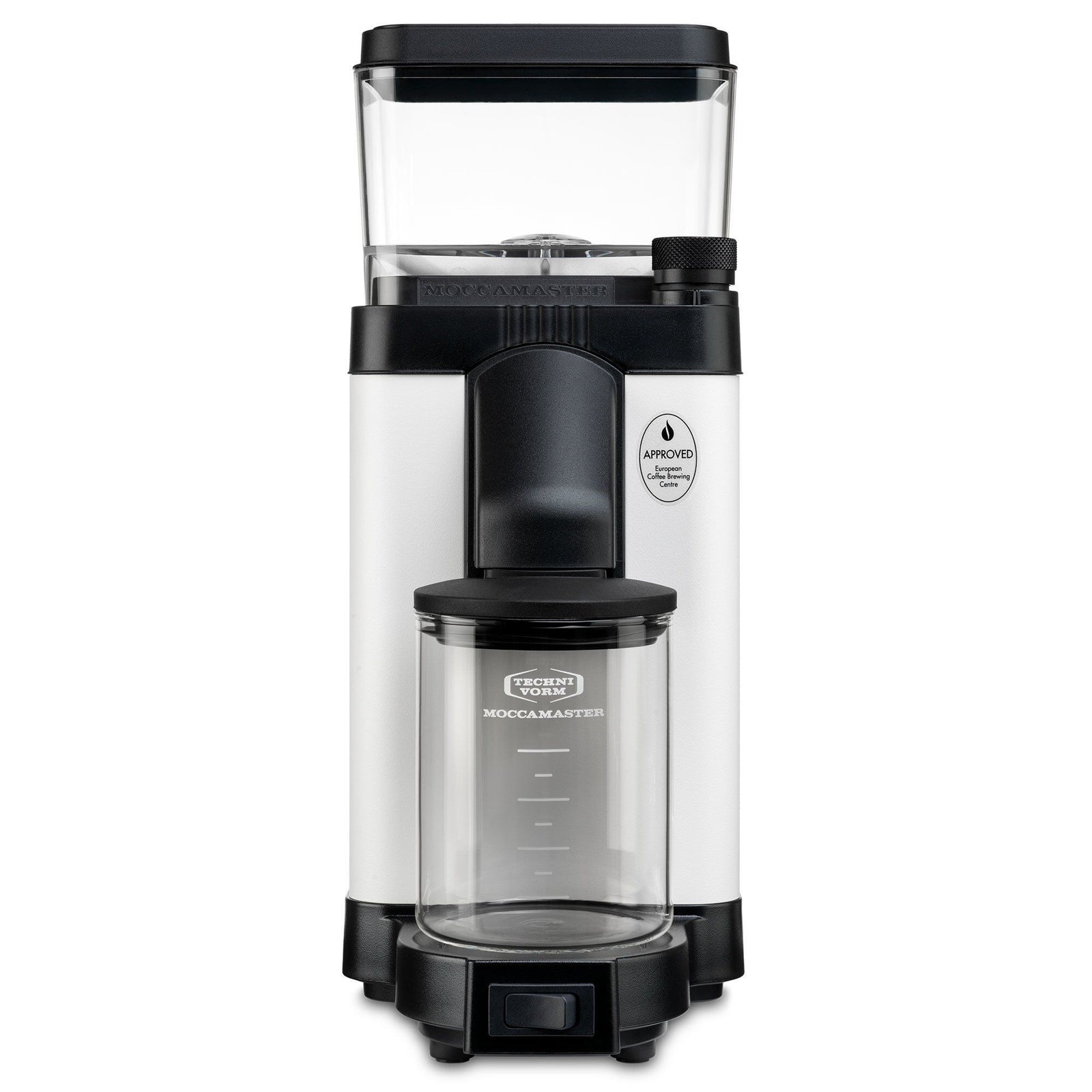 Moccamaster Moccamaster KM5 Burr kaffekværn, mat hvid – frontbillede (Kaffekværn)