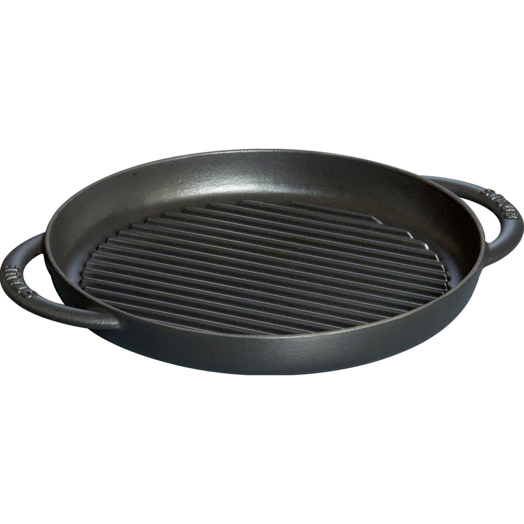 Staub Staub Pure Grill Grillpande Rund 26 cm Sort – produktfoto (Grillpande)