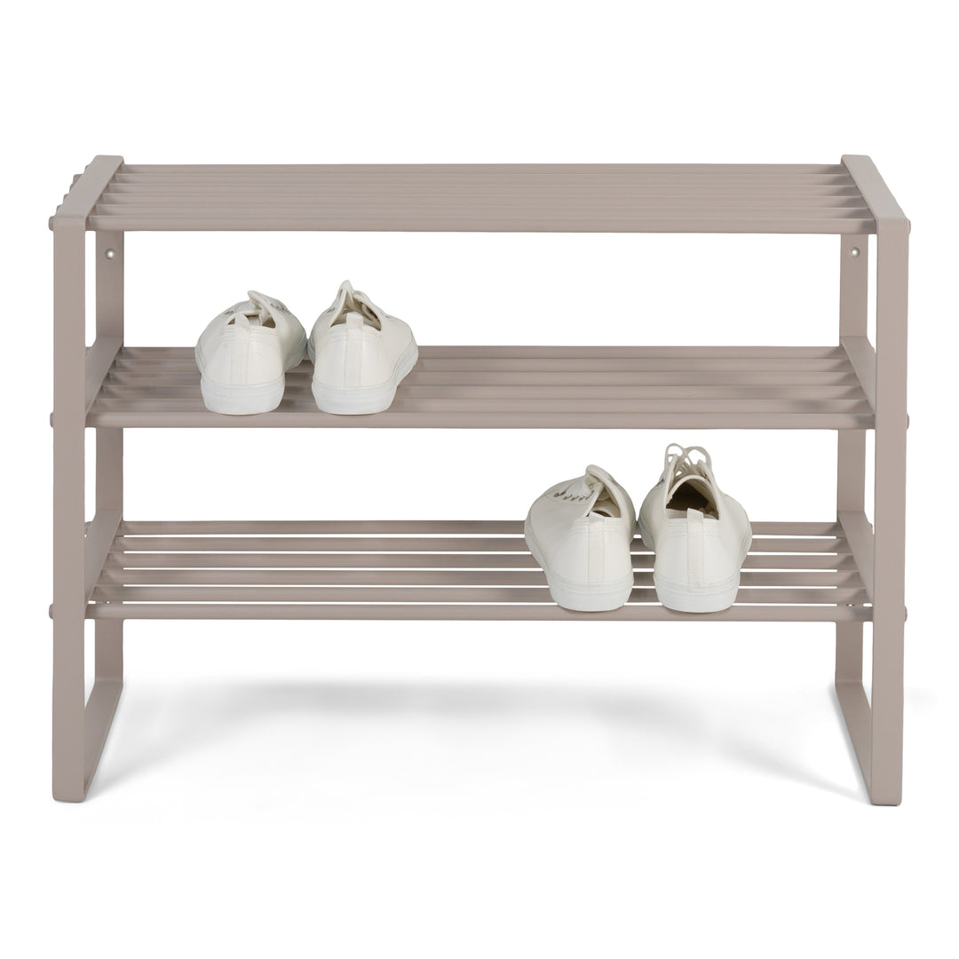 SPINDER DESIGN Rex skohylde m. 3 hylder silky taupe stål 70x29