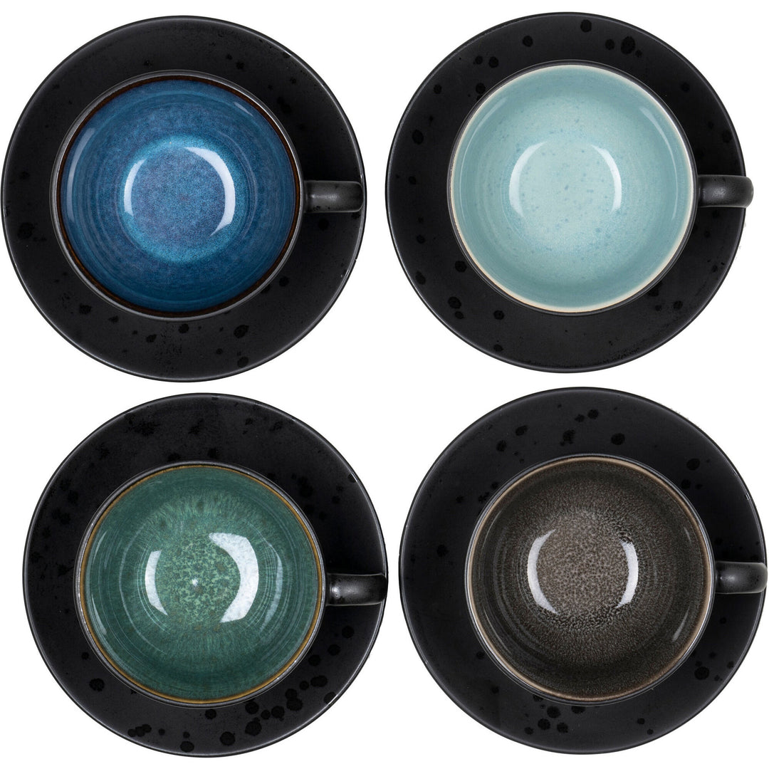 Bitz Bitz Kop m/underkop 4 stk. Mørk – detaljebillede (Kopper med fad)