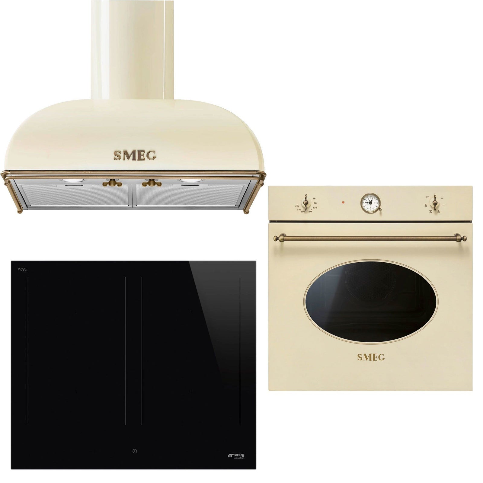 Smeg Smeg Colonial Hvidevarepakke, creme ❤ produktfoto (Ovn)