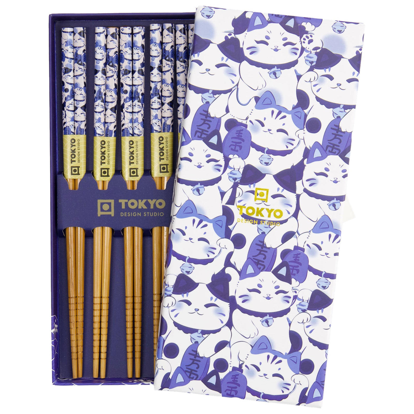 Tokyo design studio Tokyo Design Studio Sæt med heldig kat spisepinde, 5-pack ❤ detaljebillede (Spisepinde)