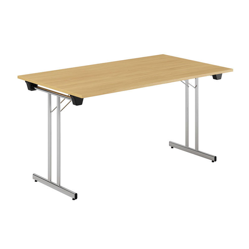 Produktbillede af Dinner Style 140x80cm Sammenklappeligt bord Eg-krom på tilbud