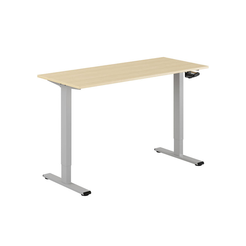 Produktbillede af ECO Hæve/Sænkebord manuelt 140x60cm Birk-grå på tilbud