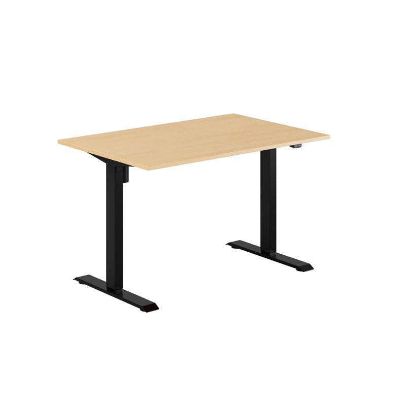 Produktbillede af EASY Hæve/Sænkebord m/1 motor 120x80cm Bøg-sort på tilbud
