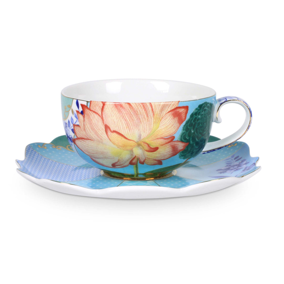 Produktbillede af Cup and Saucer Royal Flowers 225ml på tilbud i høj kvalitet