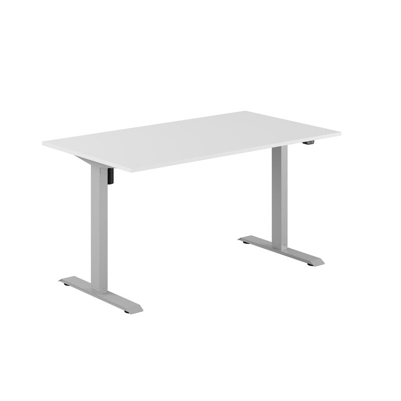 Produktbillede af EASY Hæve/Sænkebord m/1 motor 140x80cm Hvid-grå på tilbud