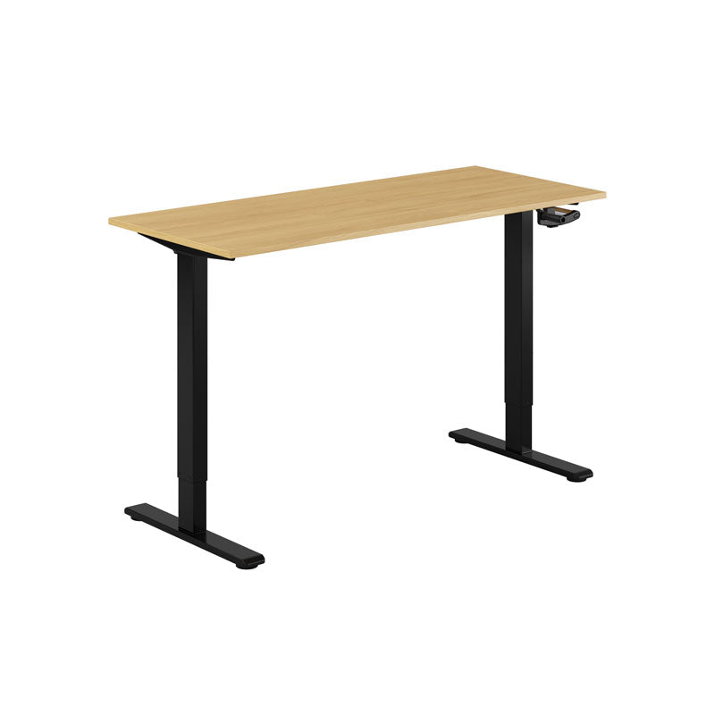 Produktbillede af ECO Hæve/Sænkebord manuelt 140x60cm Eg-sort på tilbud