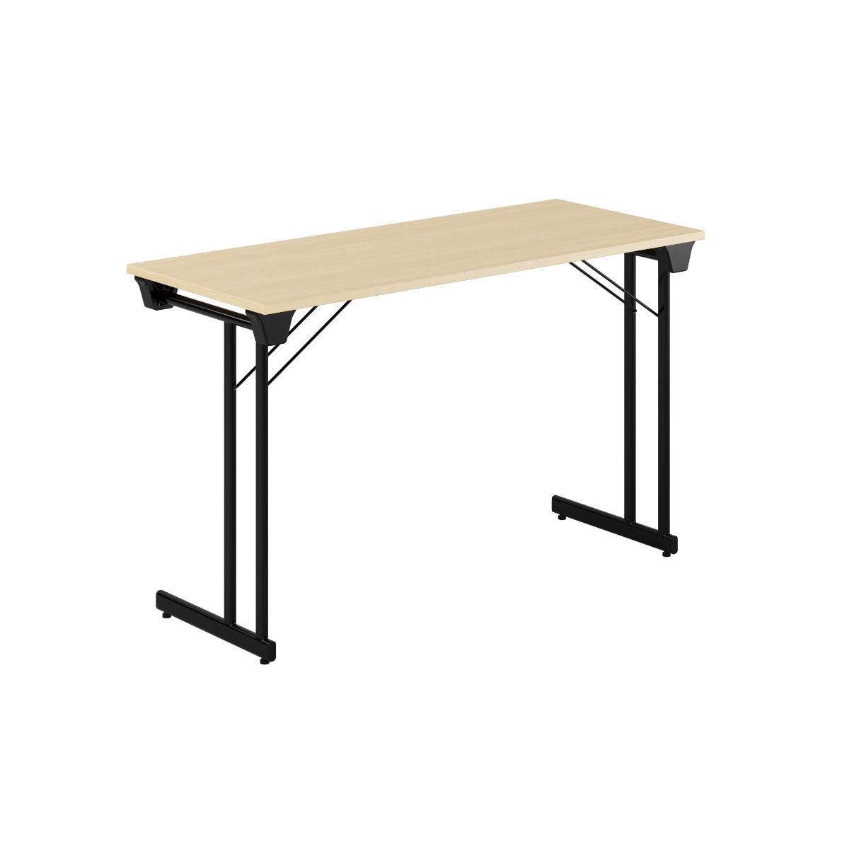 Produktbillede af Kongress Style 120x50cm Sammenklappeligt bord Birk-sort på tilbud