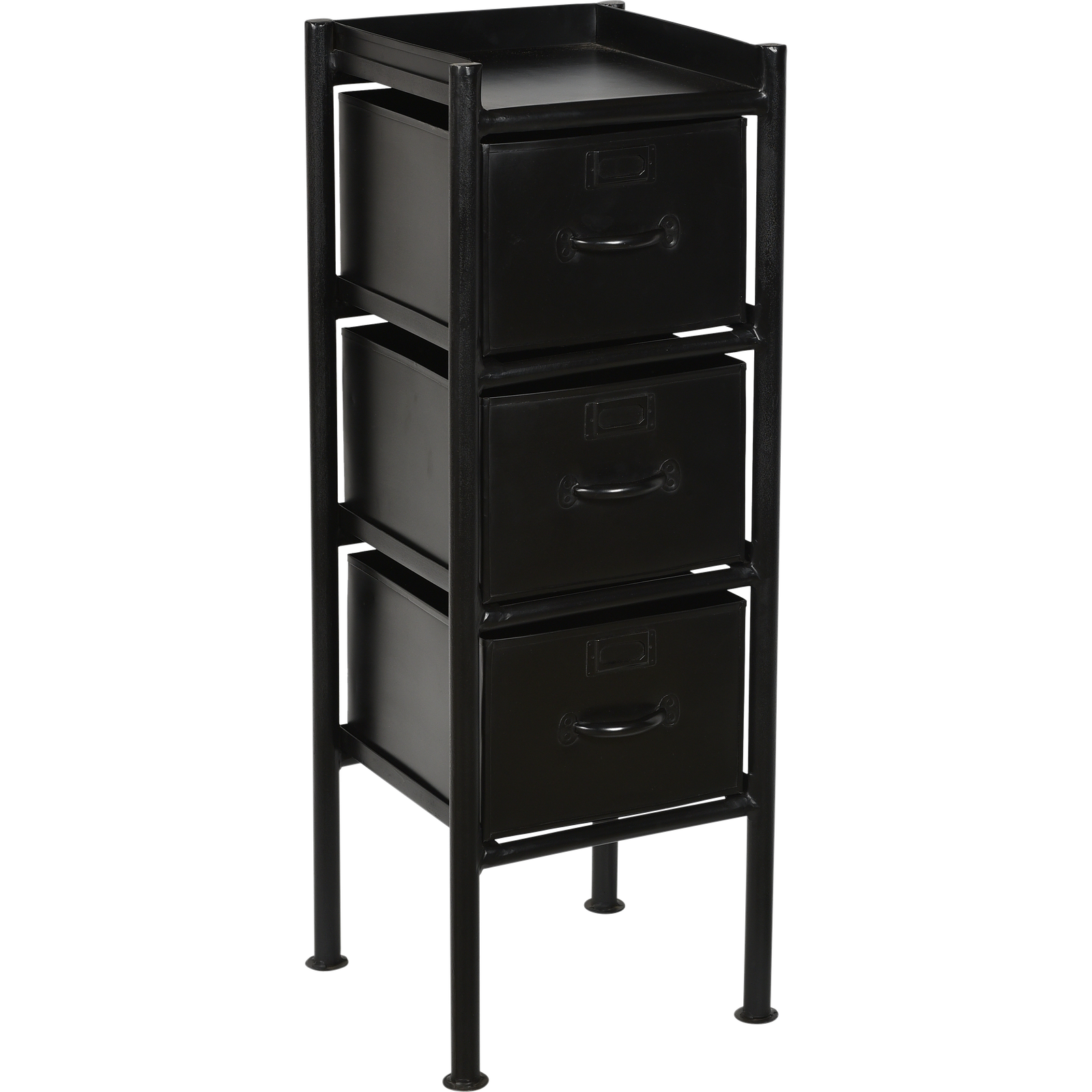 Produktbillede af TRADEMARK LIVING SAGA KOMMODE/3 SKUFFER SORT 86 i premium kvalitet