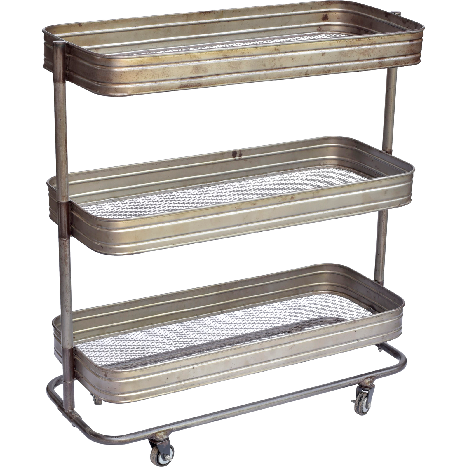Produktbillede af Trademark Living Vega rullebord/jern/m/klar lak 80 i premium kvalitet
