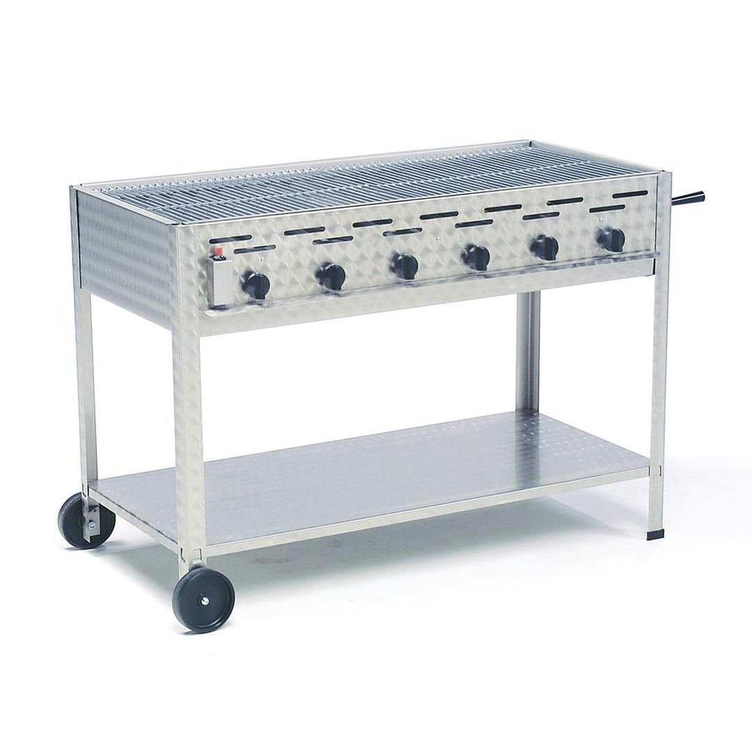 Produktbillede af Gasgrill 6 blus m/rist 30-37mb Komplet på tilbud