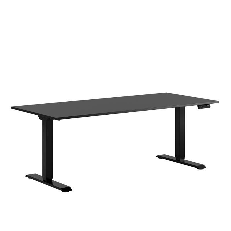 Produktbillede af Premium Hæve/Sænkebord m/2 motorer 180x80cm Eg-sort på tilbud