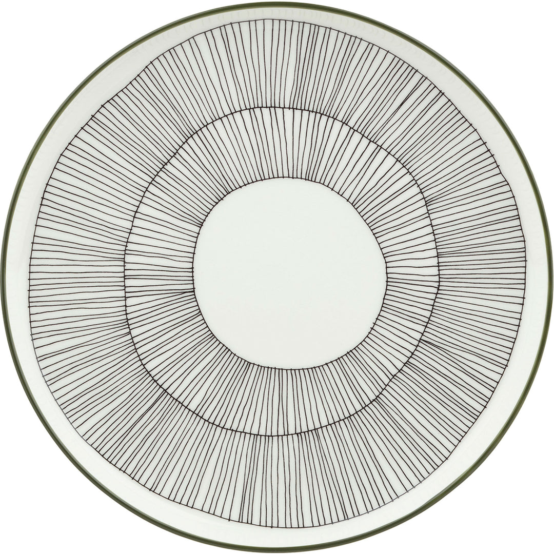 Marimekko Marimekko Kukat Puhkeavat Tallerken Ø20 cm, hvid/grøn/sort ❤ produktbillede (Tallerken)