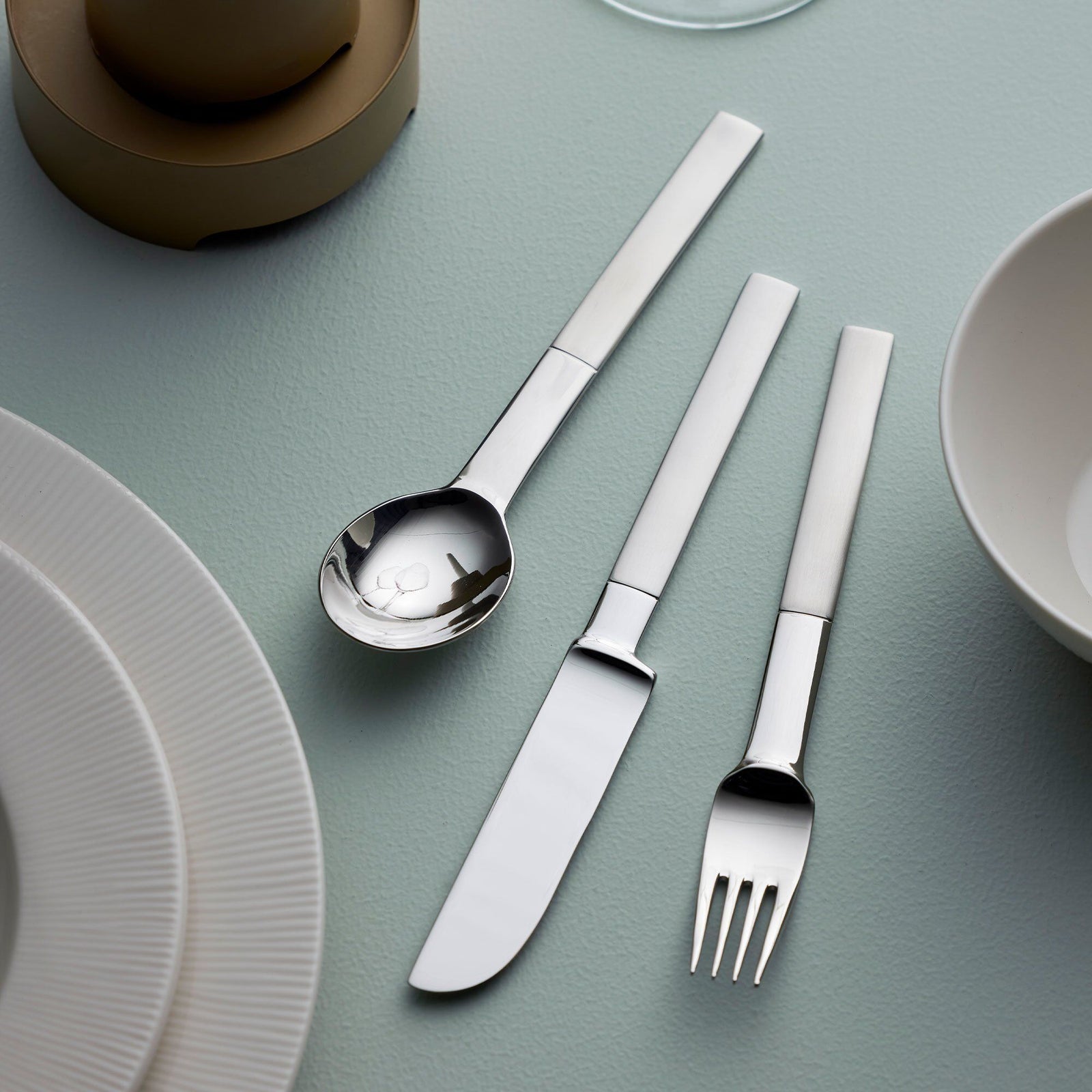 Gense Gense Nobel dessertske i mat/blankt stål, 4 stk. ❤ produktfoto i kategorien Teske