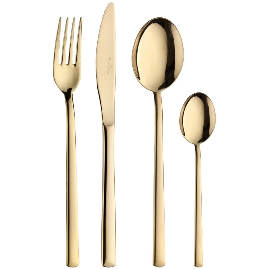 Pintinox Pintinox Synthesis bestiksæt 24 dele, guld – frontbillede (Bestikssæt)