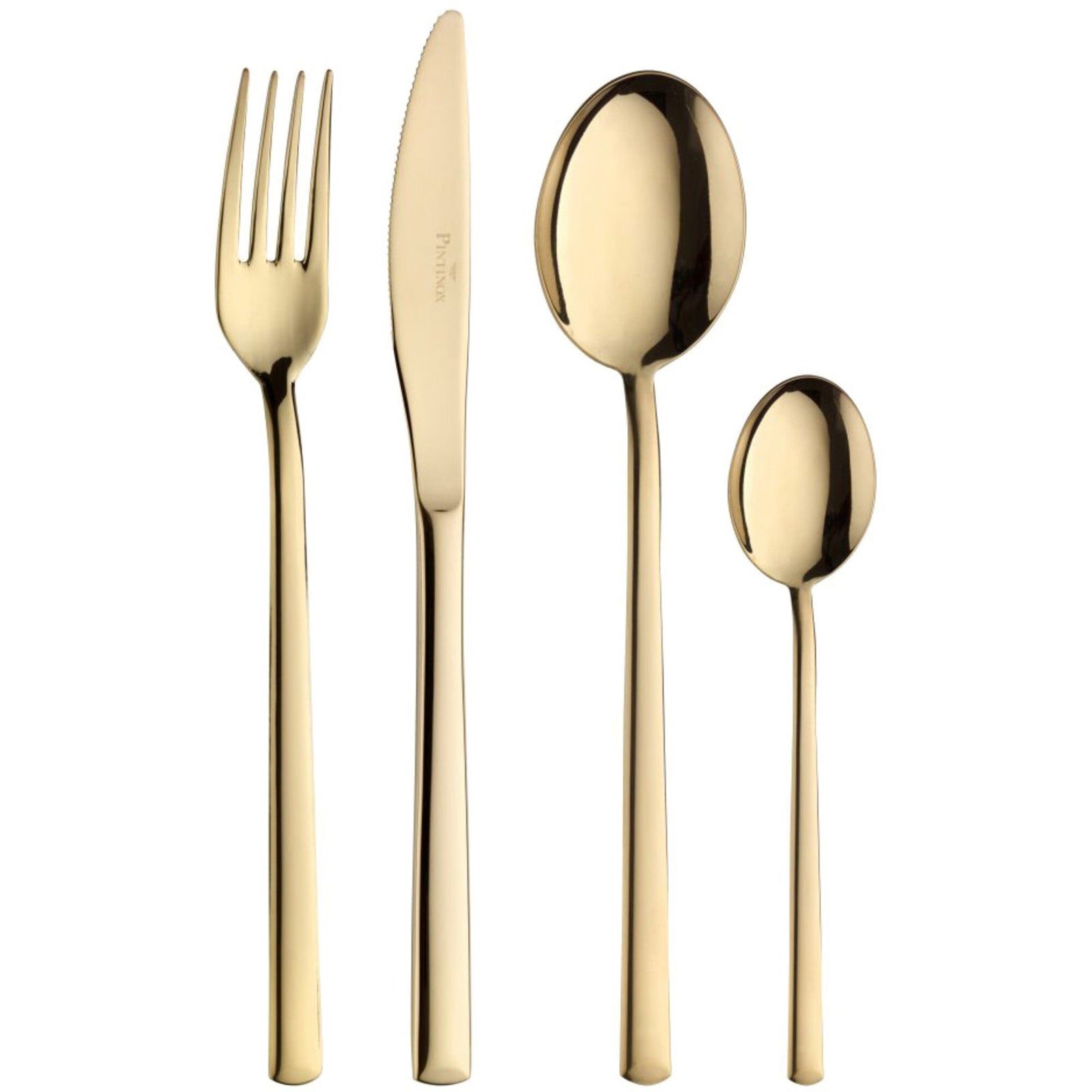 Pintinox Pintinox Synthesis bestiksæt 24 dele, guld – frontbillede (Bestikssæt)