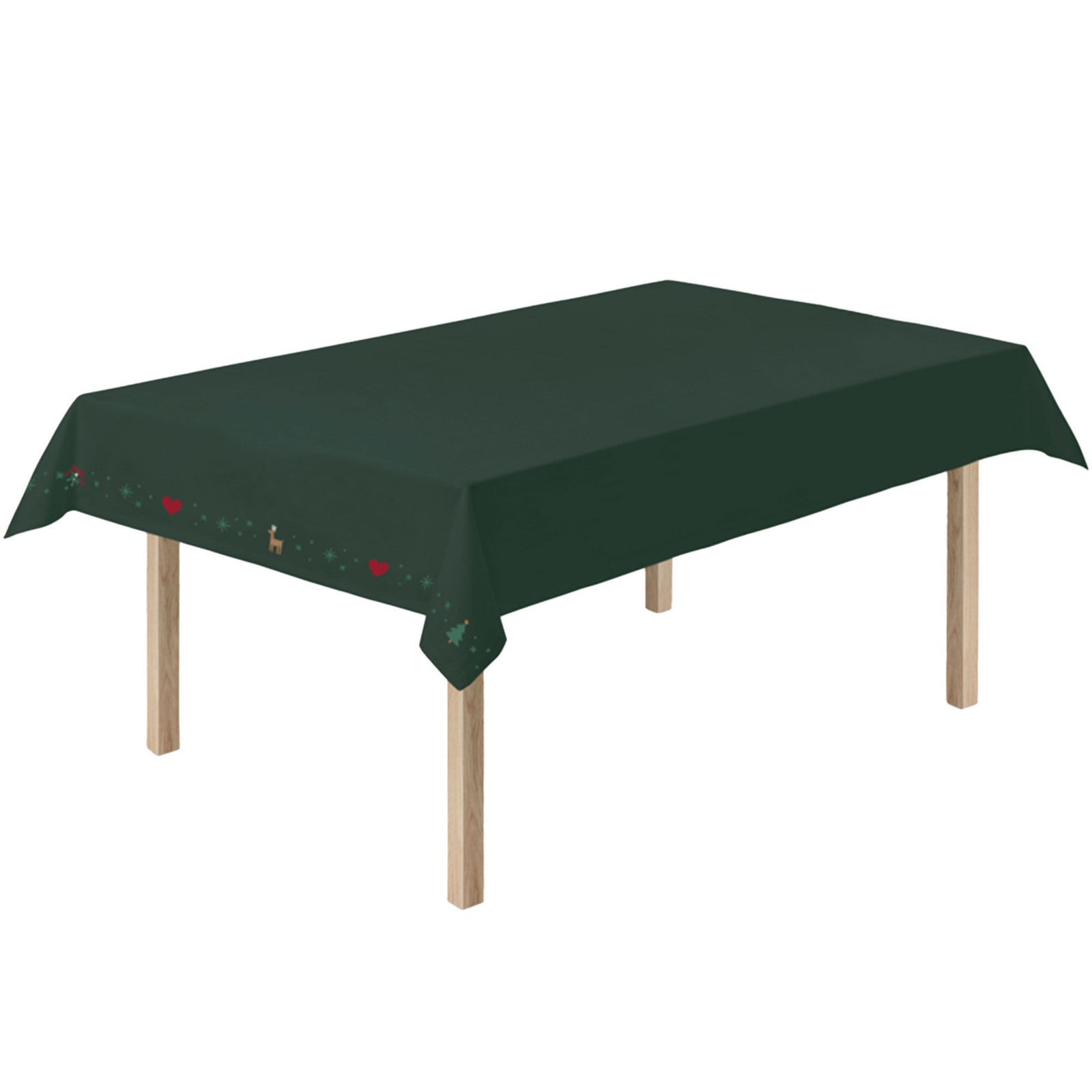 Juna Juna Christmas Fable Dug 150x320 cm, grøn – produktfoto (Dug)