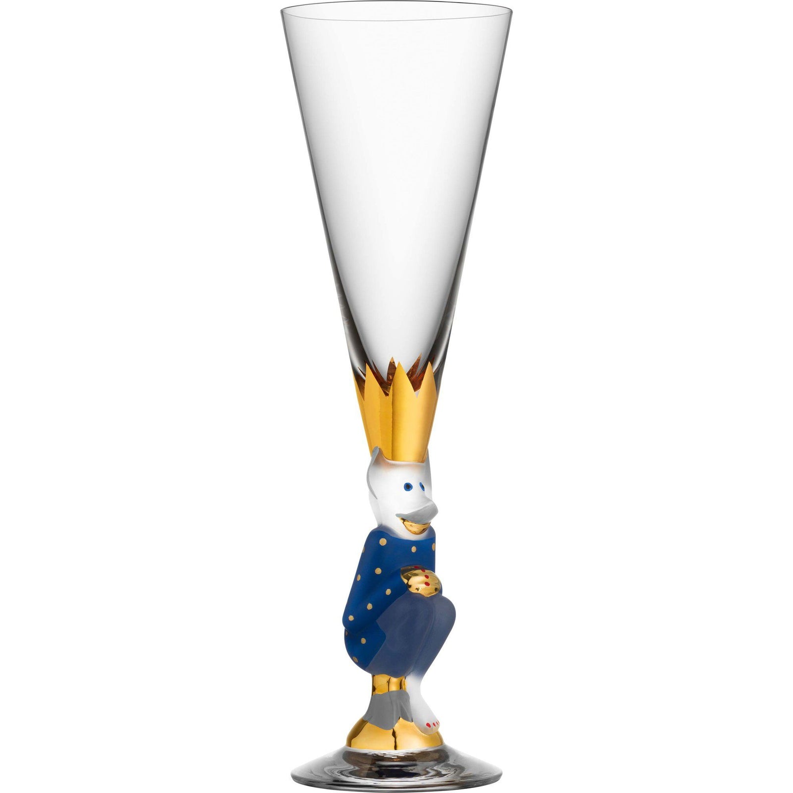 Orrefors Orrefors The Sparkling Devil 19cl Blå – frontbillede (Champagneglas)