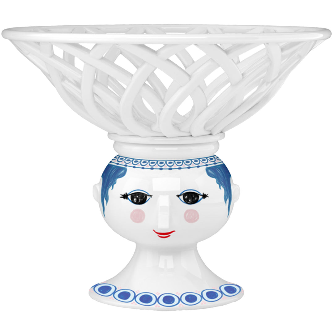 Bjørn wiinblad Bjørn Wiinblad Dora Frugtskål 25 cm, blå – produktvisning (Frugtfad)