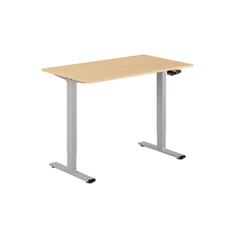 Produktbillede af ECO Hæve/Sænkebord manuelt 120x70cm Bøg-grå på tilbud