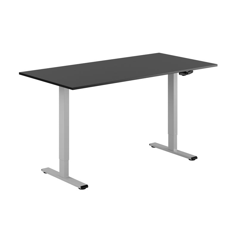 Produktbillede af ECO Hæve/Sænkebord manuelt 160x80cm Sort-grå på tilbud