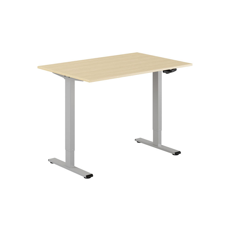 Produktbillede af ECO Hæve/Sænkebord manuelt 120x80cm Birk-grå på tilbud