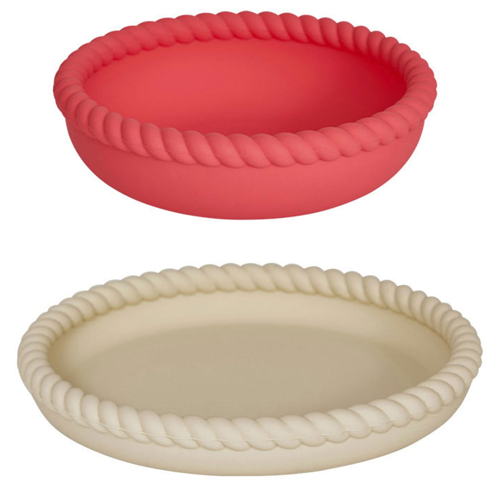Oyoy mini OYOY Mini Mellow skålsæt, vanilla/cherry red ❤ frontbillede (Børnesæt)