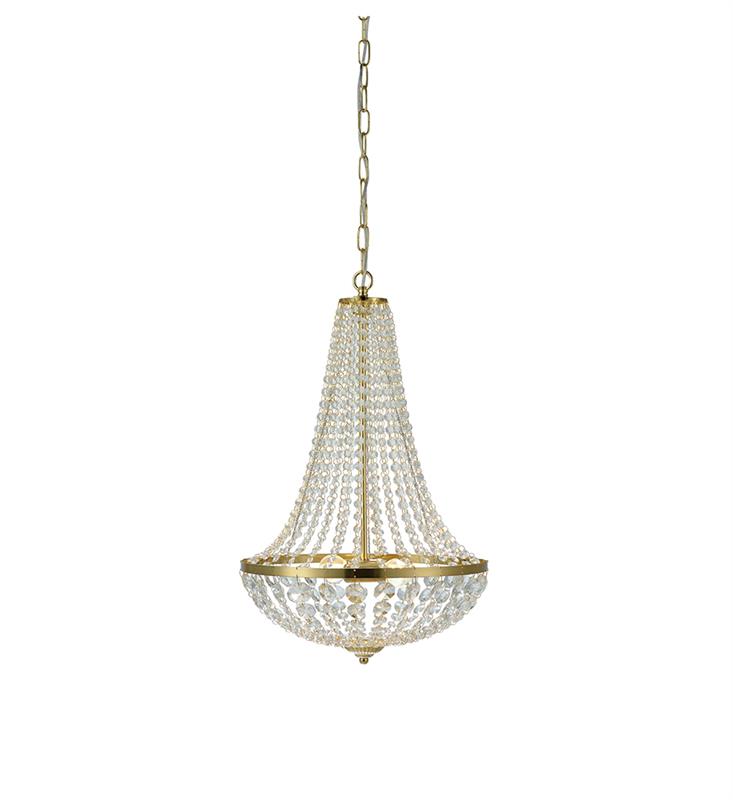 Produktbillede af Lysekrone Ø40/H55cm Messing på tilbud