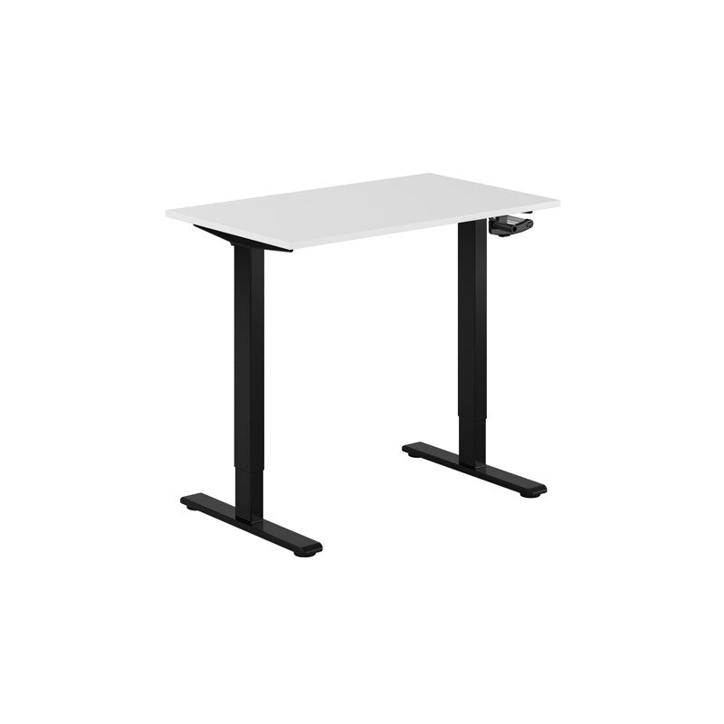 Produktbillede af ECO Hæve/Sænkebord manuelt 100x60cm Hvid-sort på tilbud