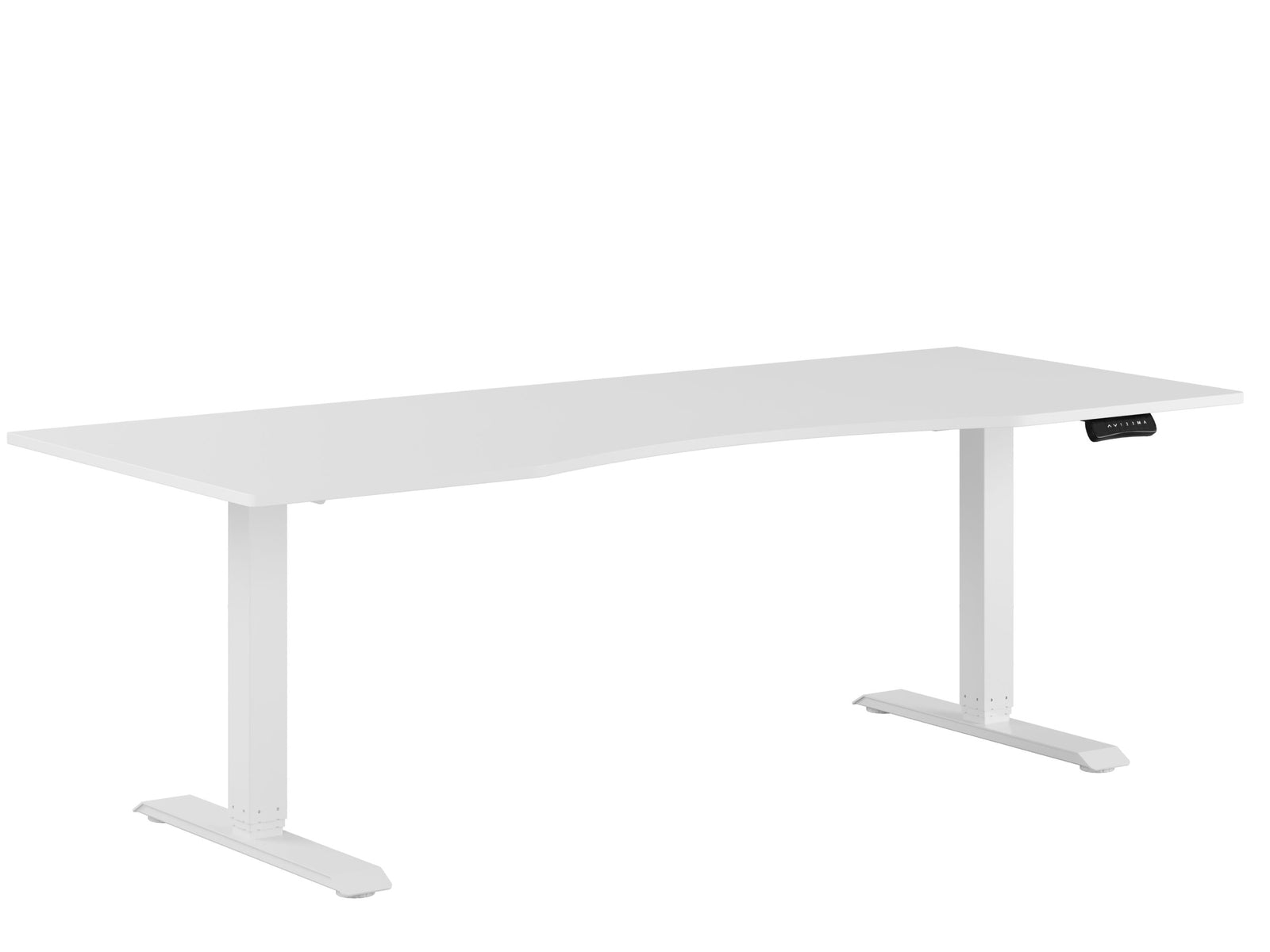 Produktbillede af Premium Hæve/Sænkebord m/2 motorer og maveudtag 200x80cm Hvid-hvid på tilbud
