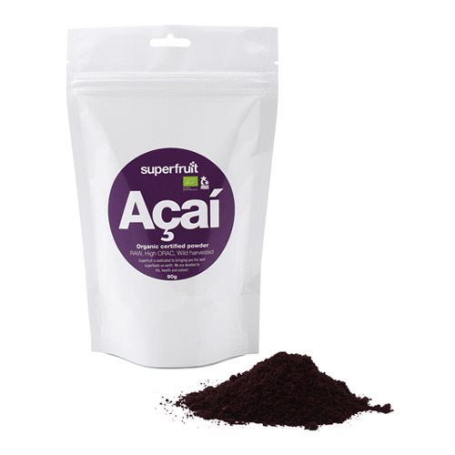 Detaljeret produktbillede af Acai pulver Ø Superfruit 90 g. på tilbud