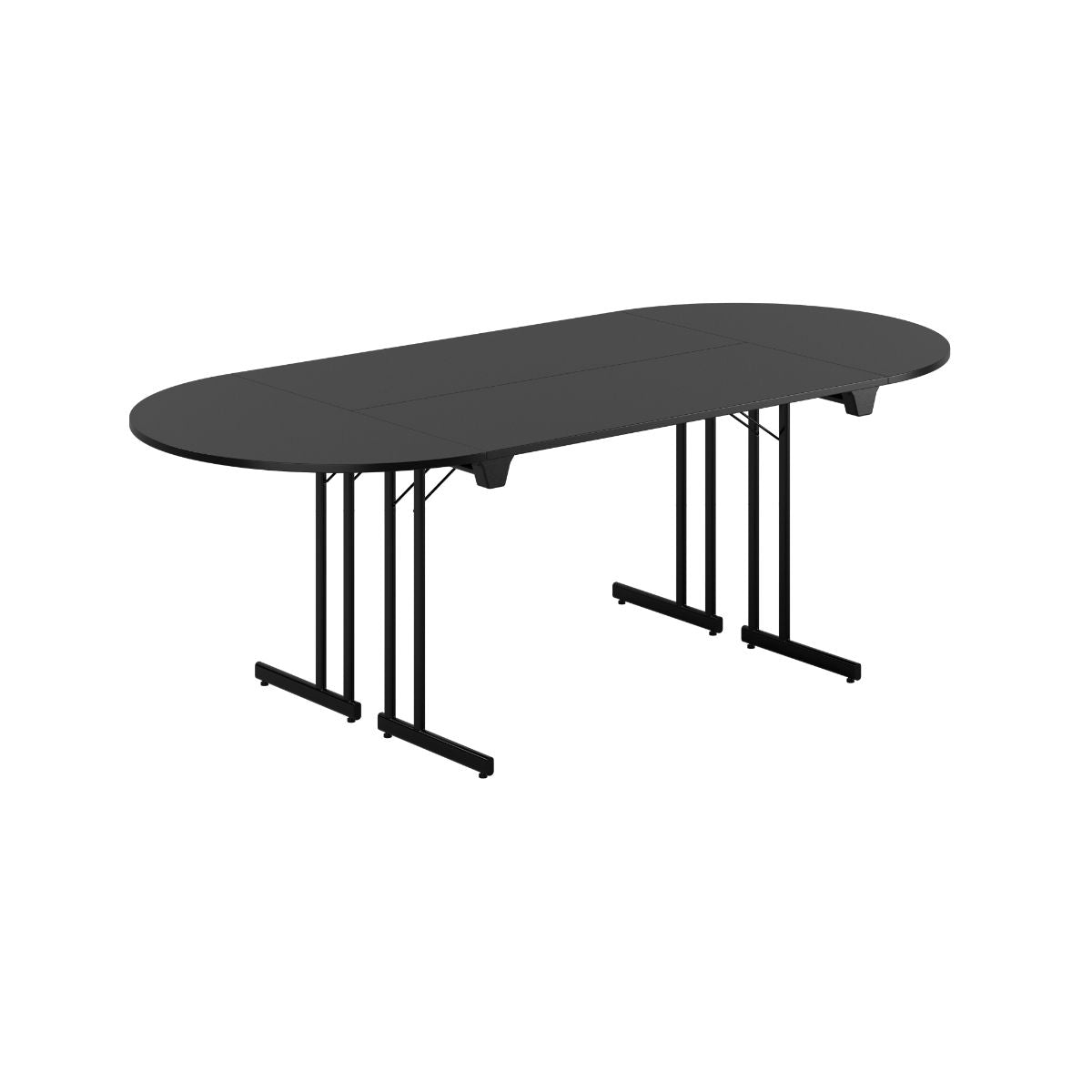 Produktbillede af Konferencebord 220x100cm Sammenklappeligt bord Sort sort på tilbud