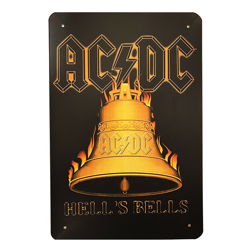 Produktbillede af Metalskilt AC/DC på tilbud