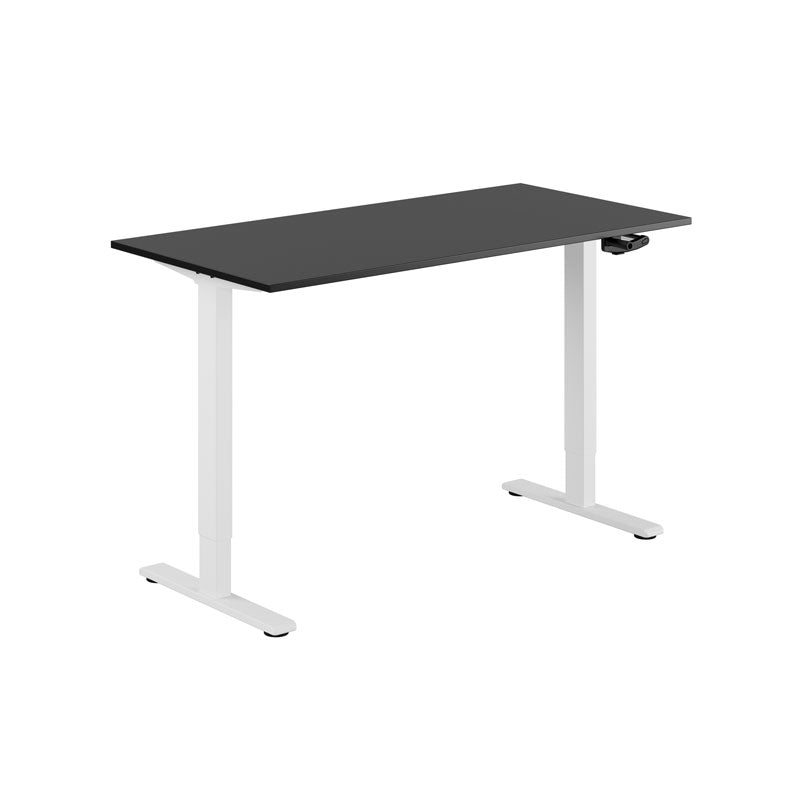 Produktbillede af ECO Hæve/Sænkebord manuelt 140x70cm Sort-hvid på tilbud
