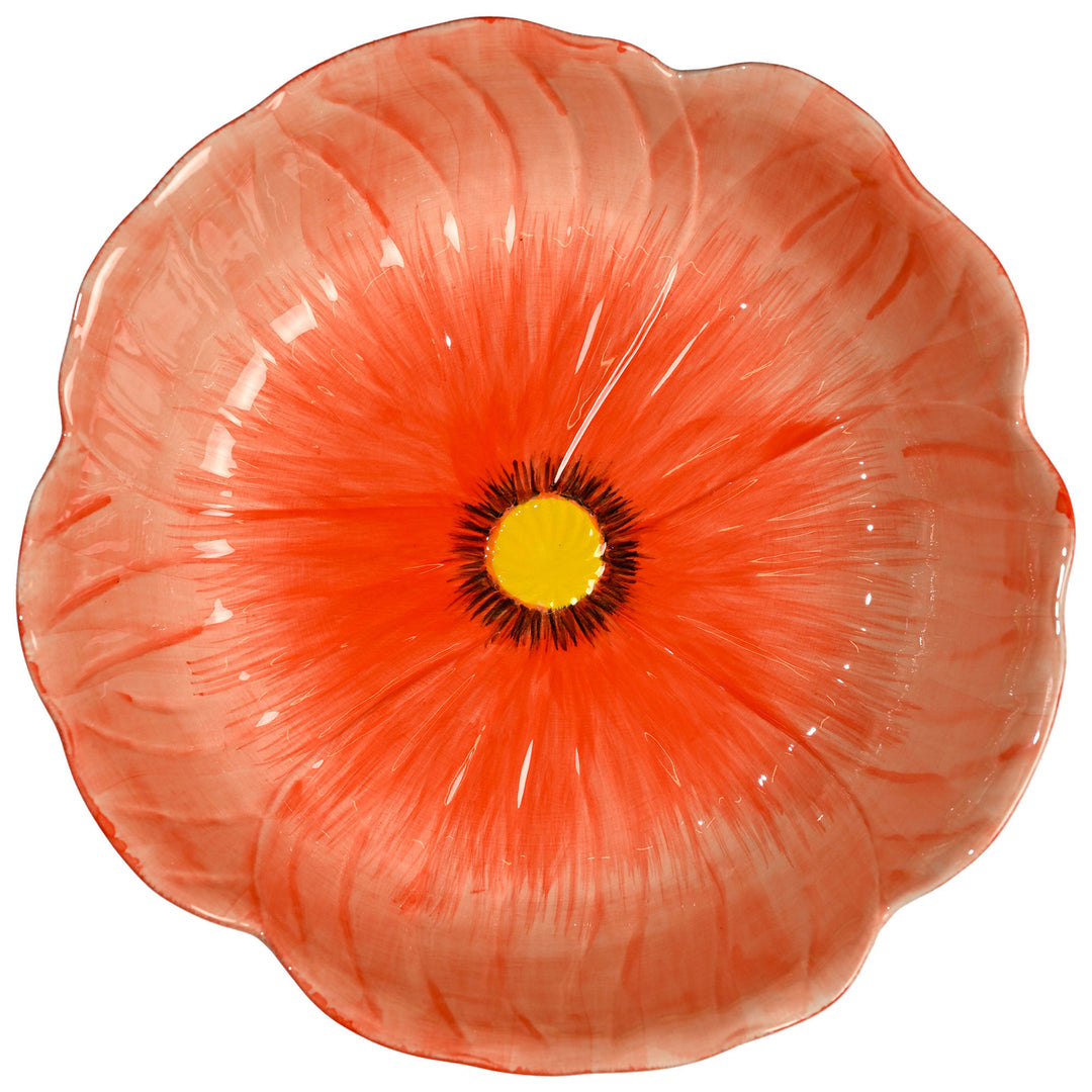 Byon Byon Poppy L serveringsskål Ø30 cm, rød – vinkelbillede (Skål)