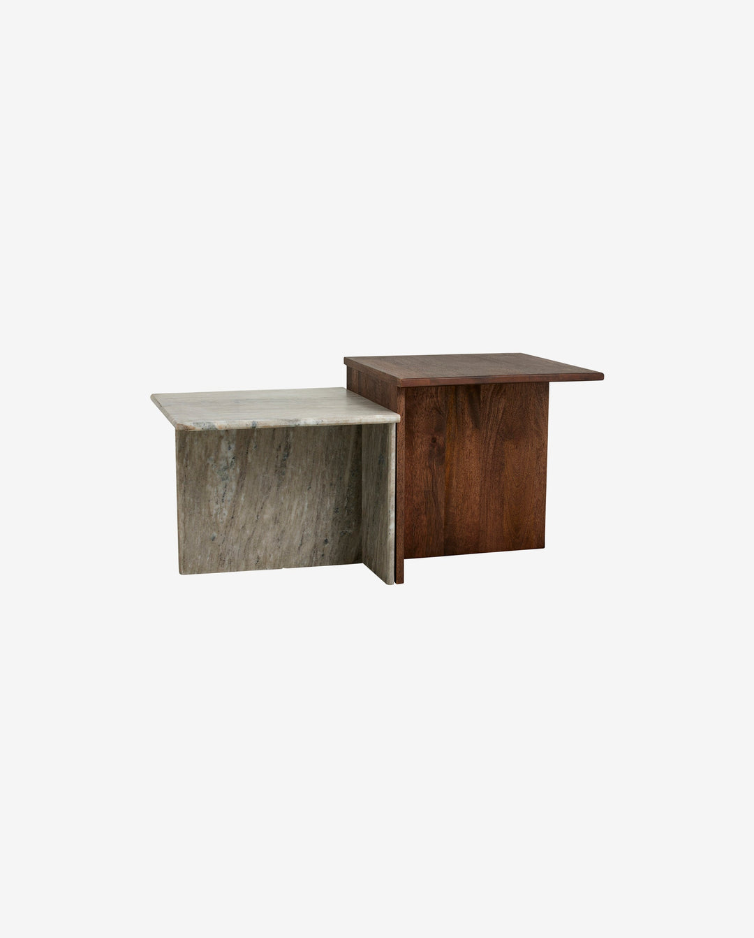 Produktbillede af NORDAL ODRA SIDEBORD SIDEBORDE I MANGOTRÆ/MARMOR 50 i premium kvalitet